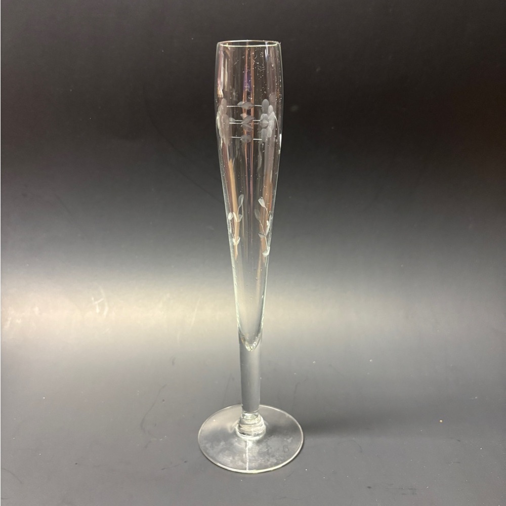 Vintage Princess House Etched Crystal Bud Vase